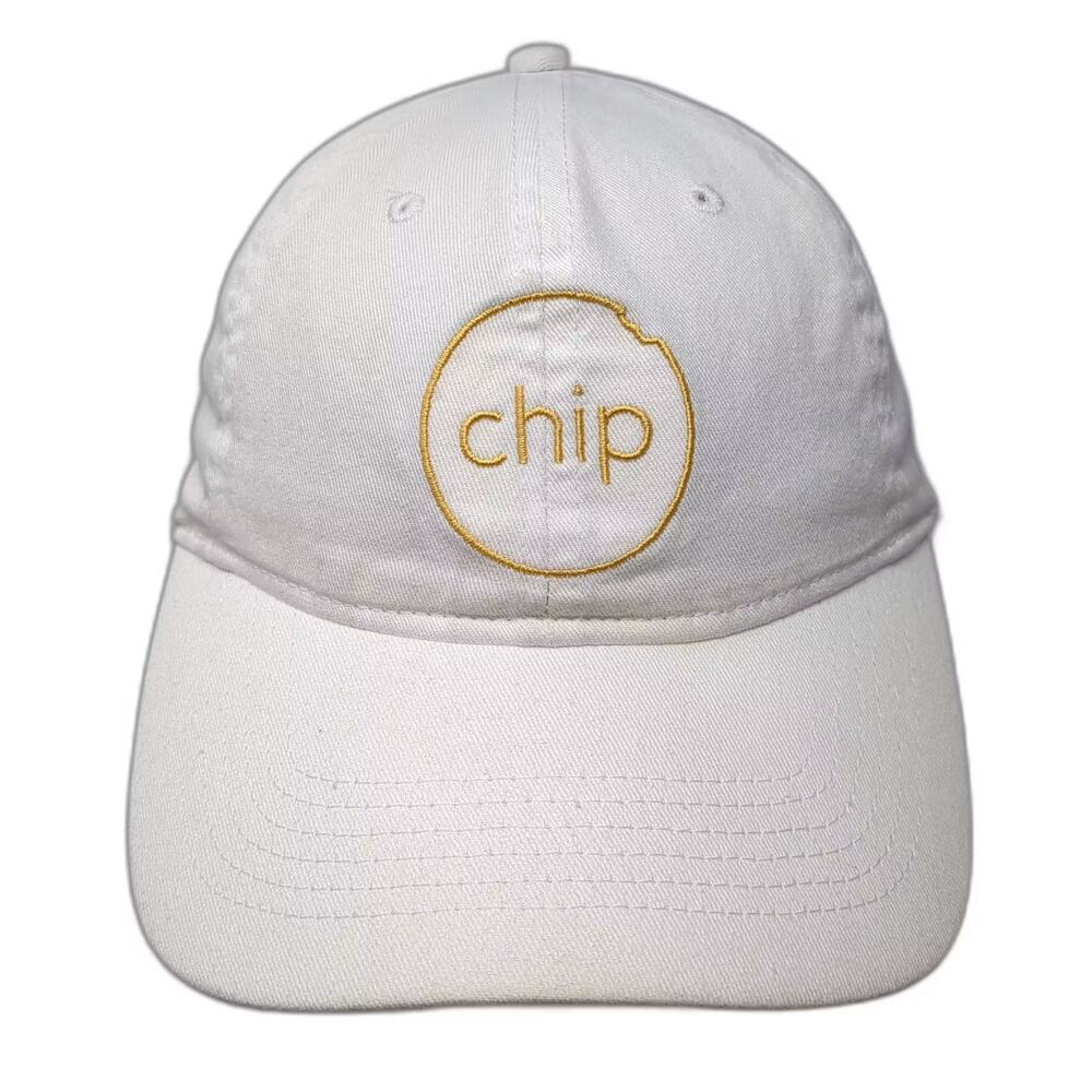 BIG Baseball Cap White Gold Hat OS Embroidered Adjustable Strapback Cotton Logo